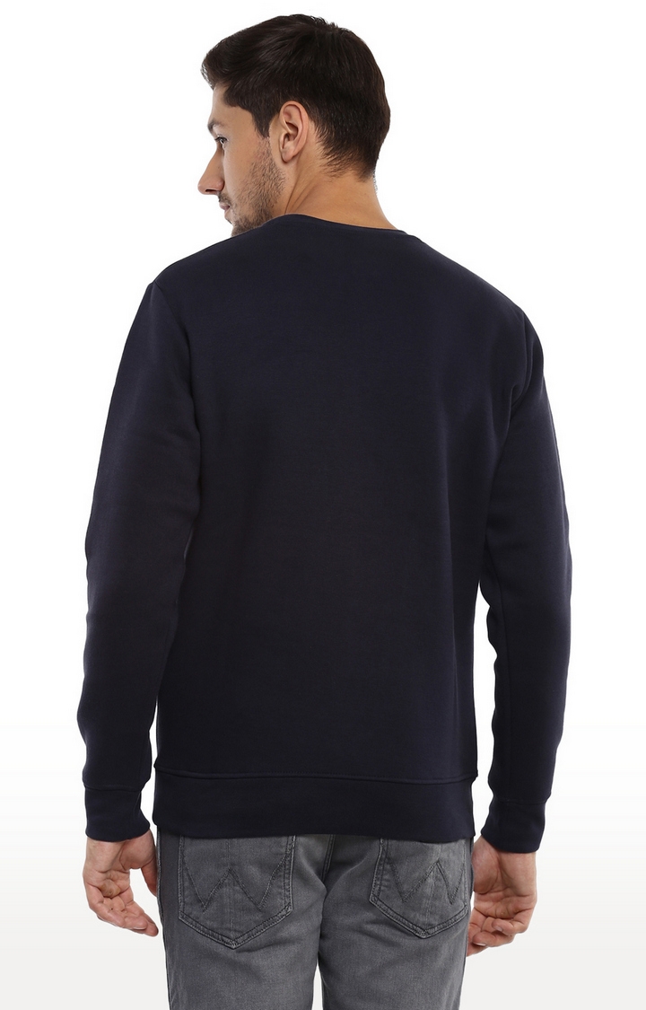 Men's Blue Typographic Sweatshirts
