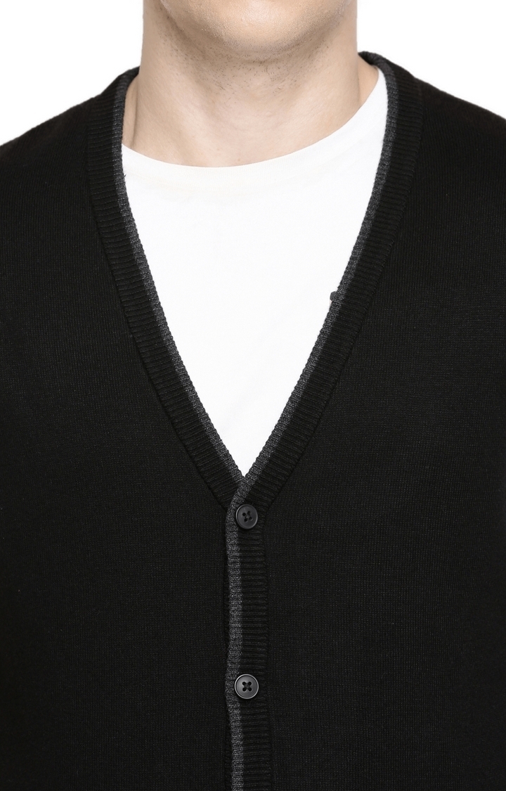 celio | Men's Black Solid Sweaters 4