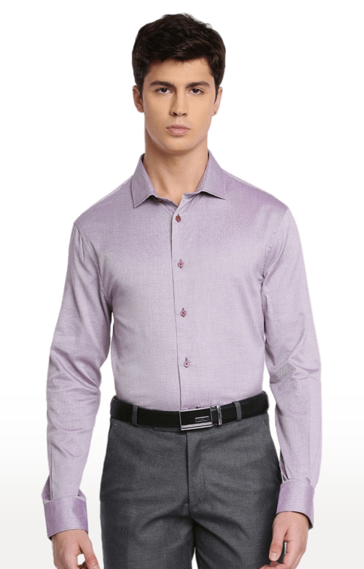 Men's Purple Solid Formal Shirts