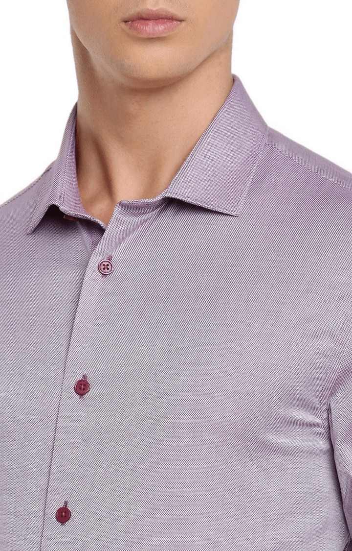 Men's Purple Solid Formal Shirts