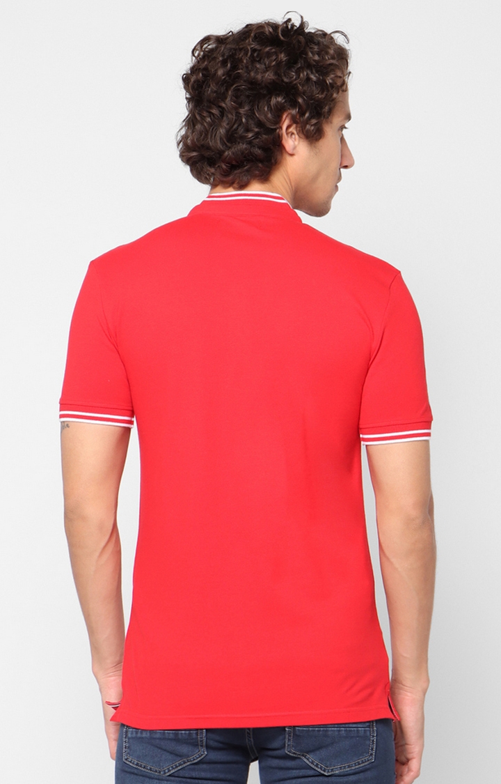 celio | Men's Red Solid Regular T-Shirts 3