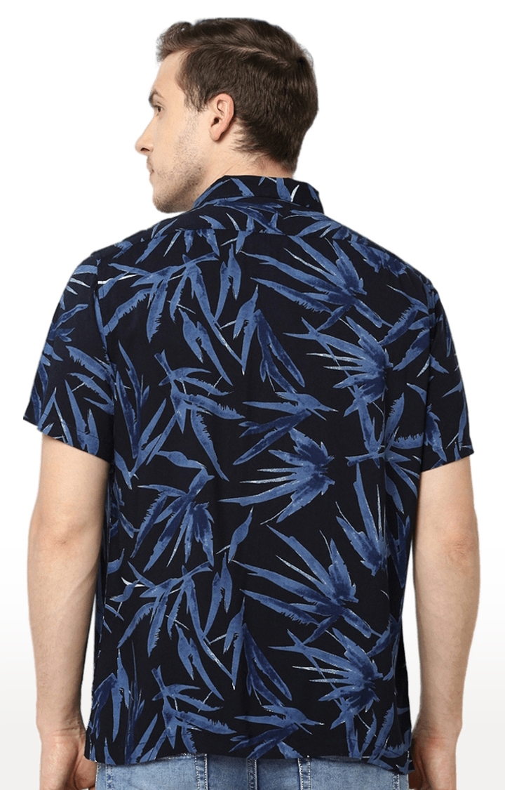 celio | Men's Blue Printed Casual Shirts 3
