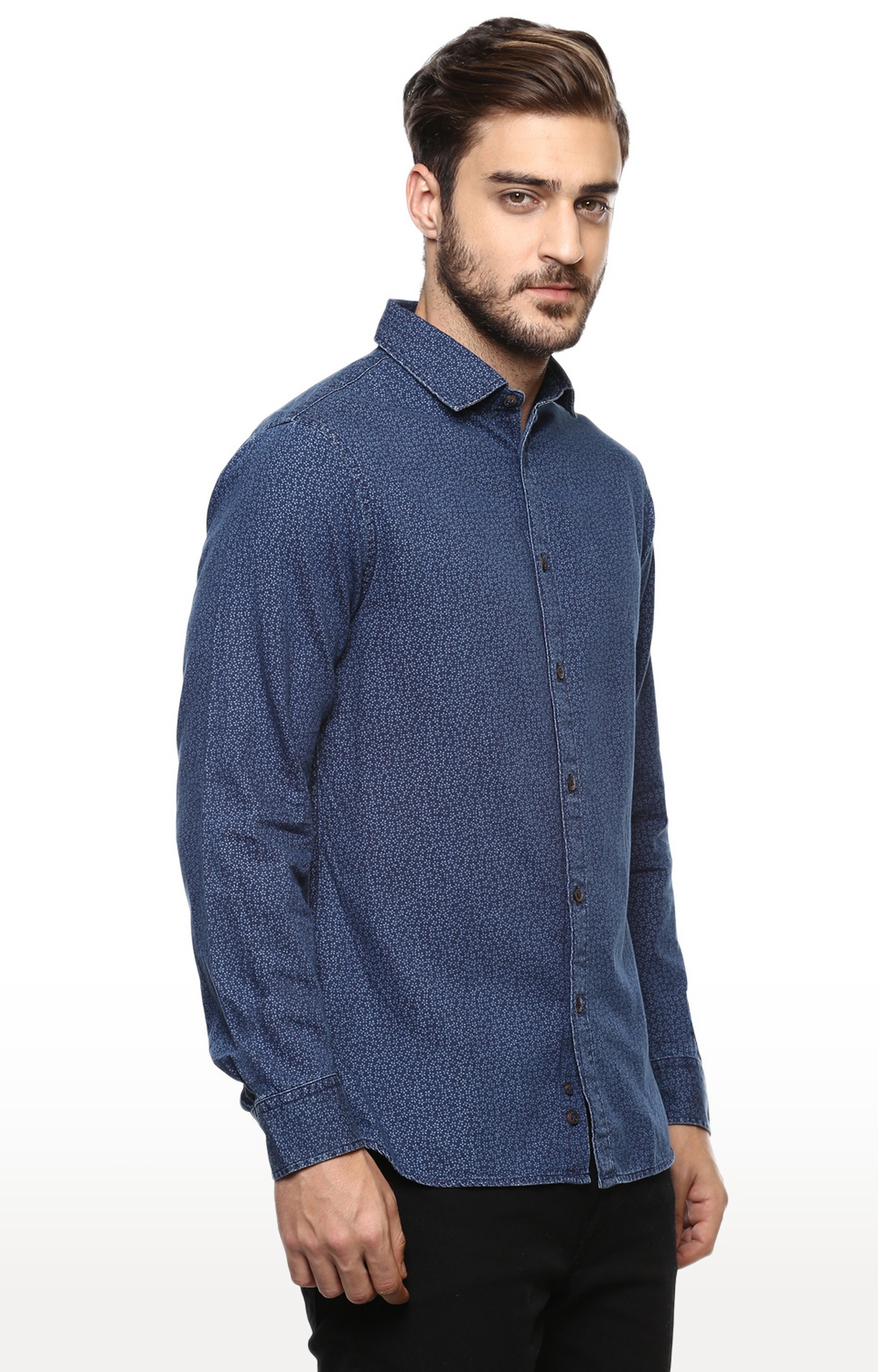 celio | Men's Blue Printed Casual Shirts 2