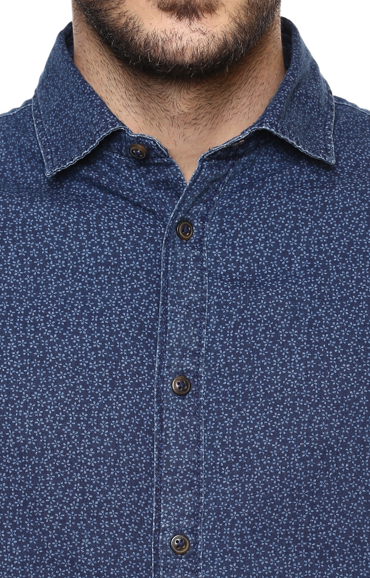 celio | Men's Blue Printed Casual Shirts 4