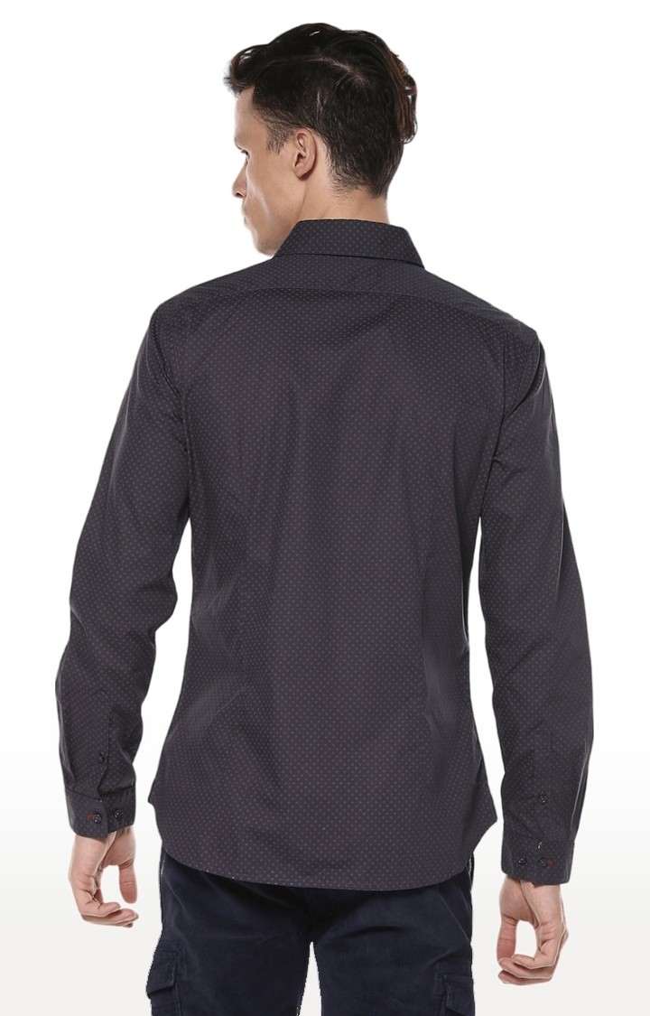 Men's Grey Printed Casual Shirts