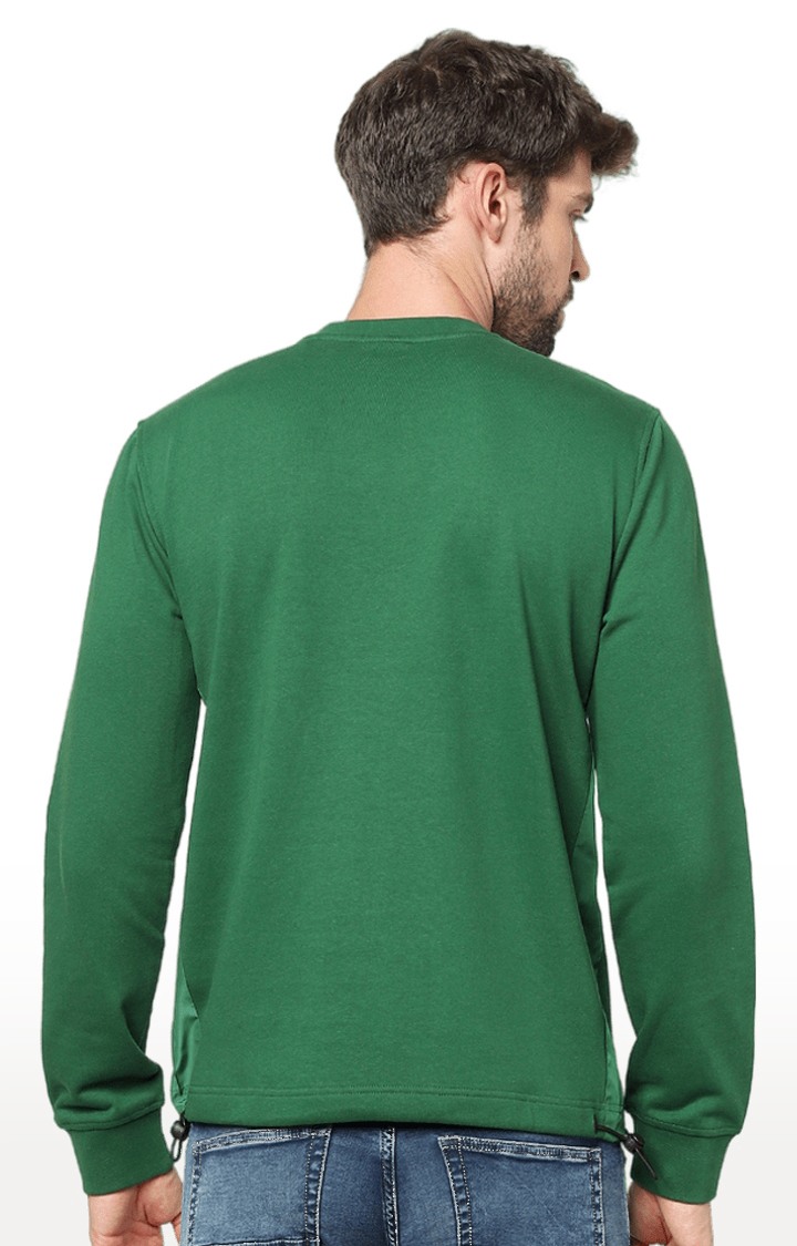 Men's Green Solid Sweatshirts