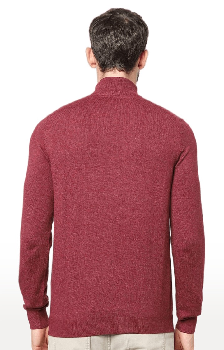 celio | Men's Red Solid Sweaters 3