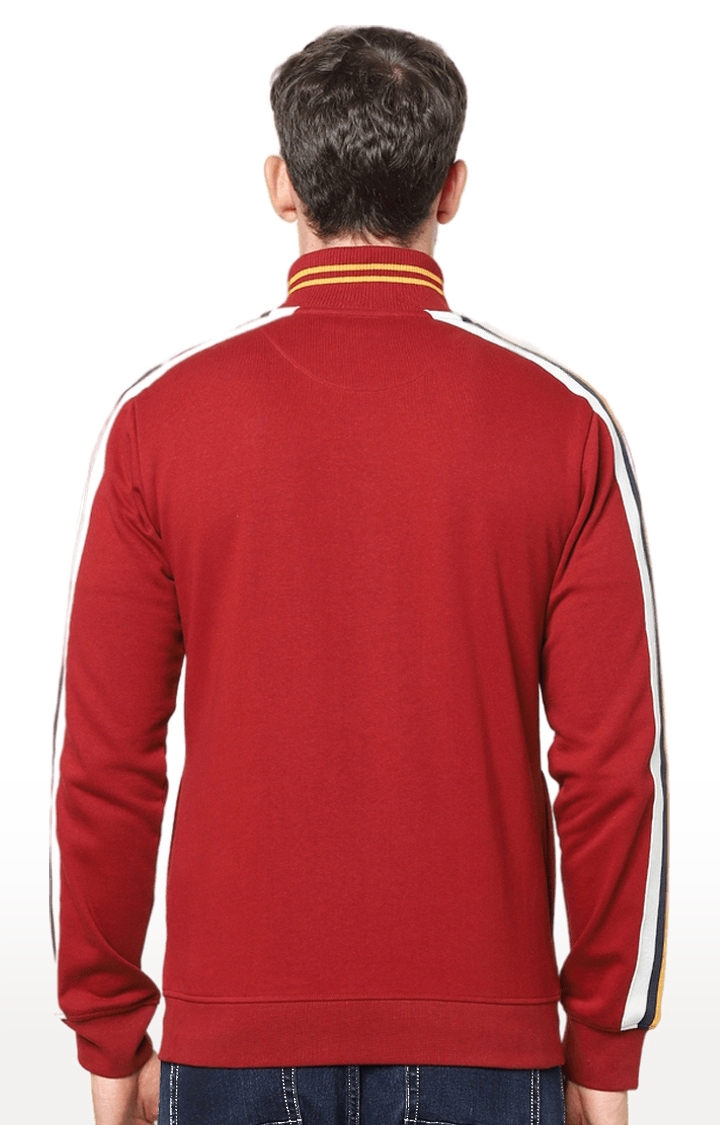 celio | Men's Red Solid Sweatshirts 3