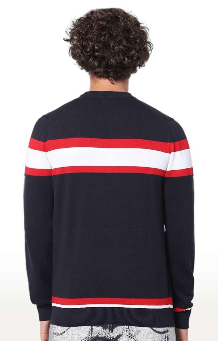 Men's Blue Striped Sweaters