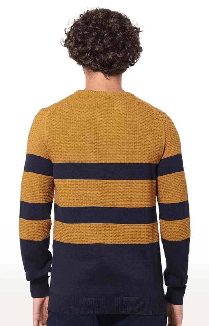 Men's Yellow Striped Sweaters