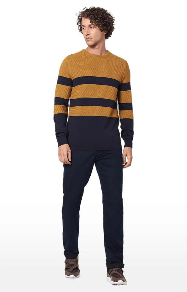 Men's Yellow Striped Sweaters