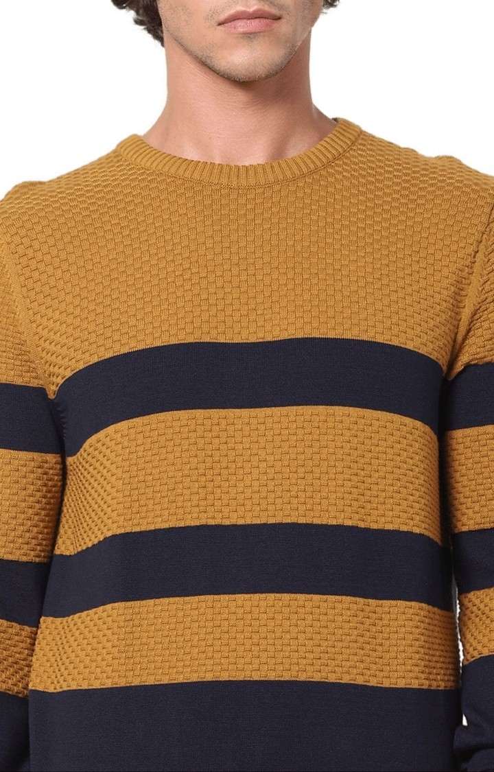 Men's Yellow Striped Sweaters