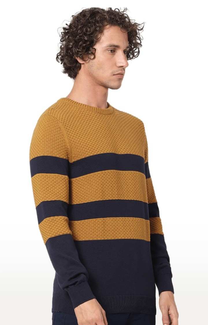 Men's Yellow Striped Sweaters