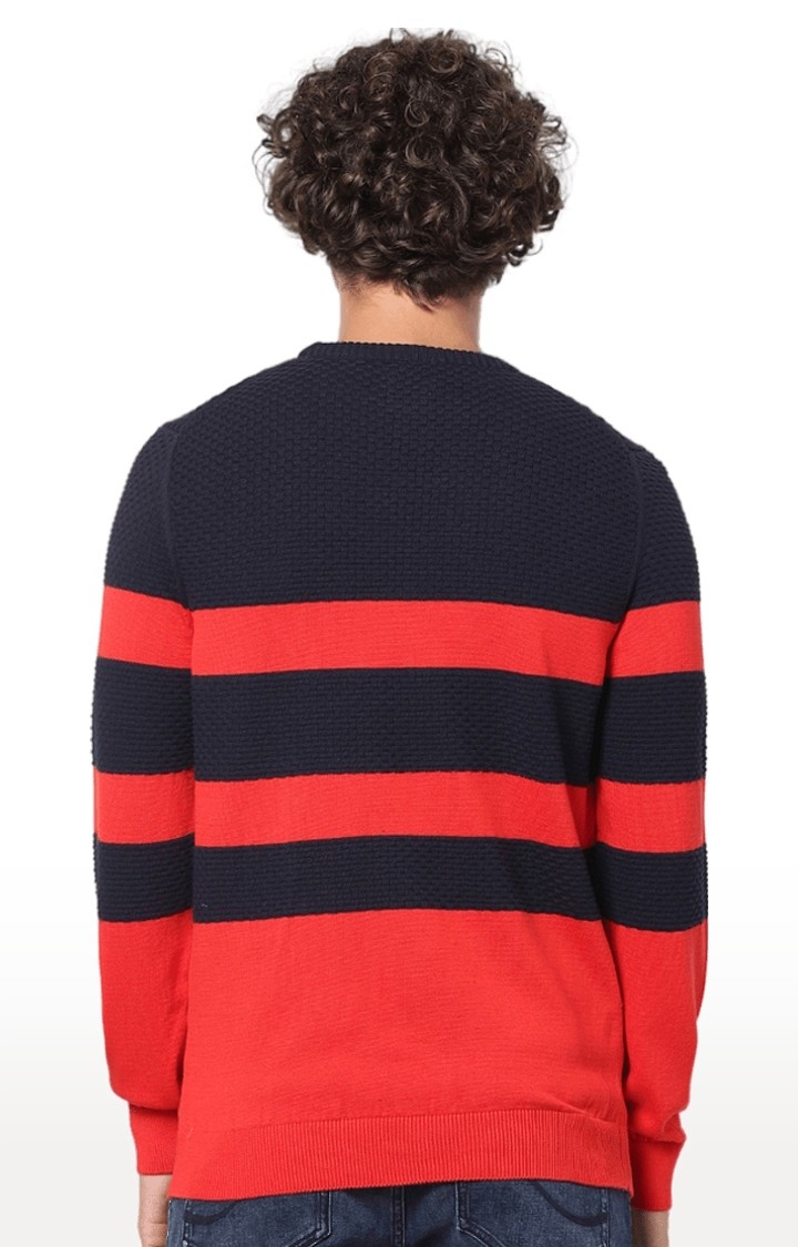Men's Blue Striped Sweaters
