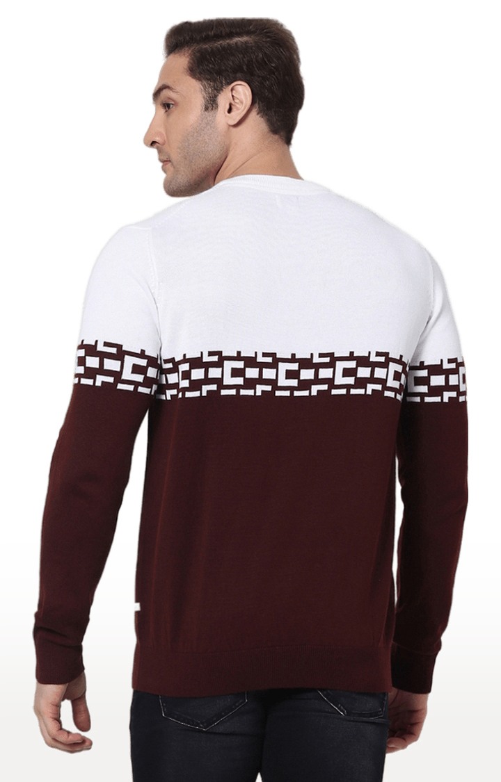 celio | Men's Red Colourblock Sweaters 3