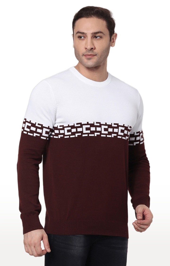 celio | Men's Red Colourblock Sweaters 2