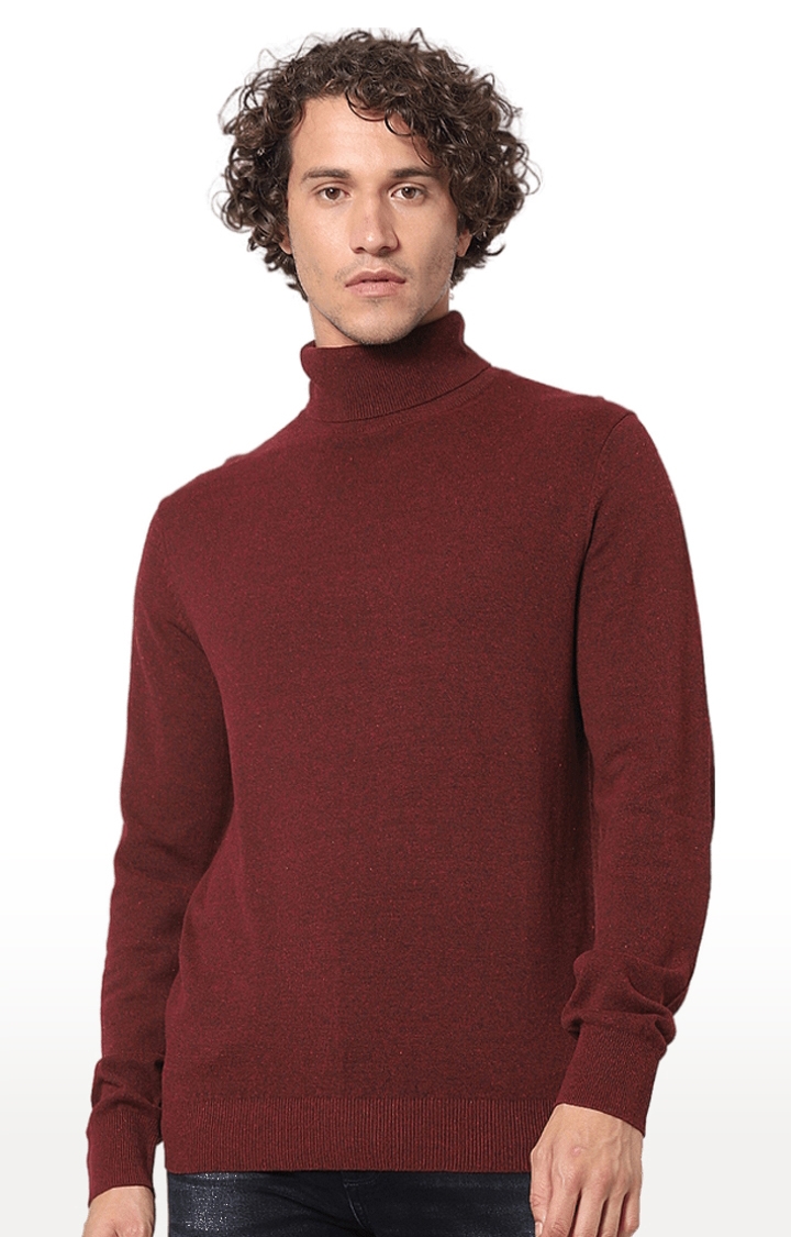 celio | Men's Red Melange Sweaters