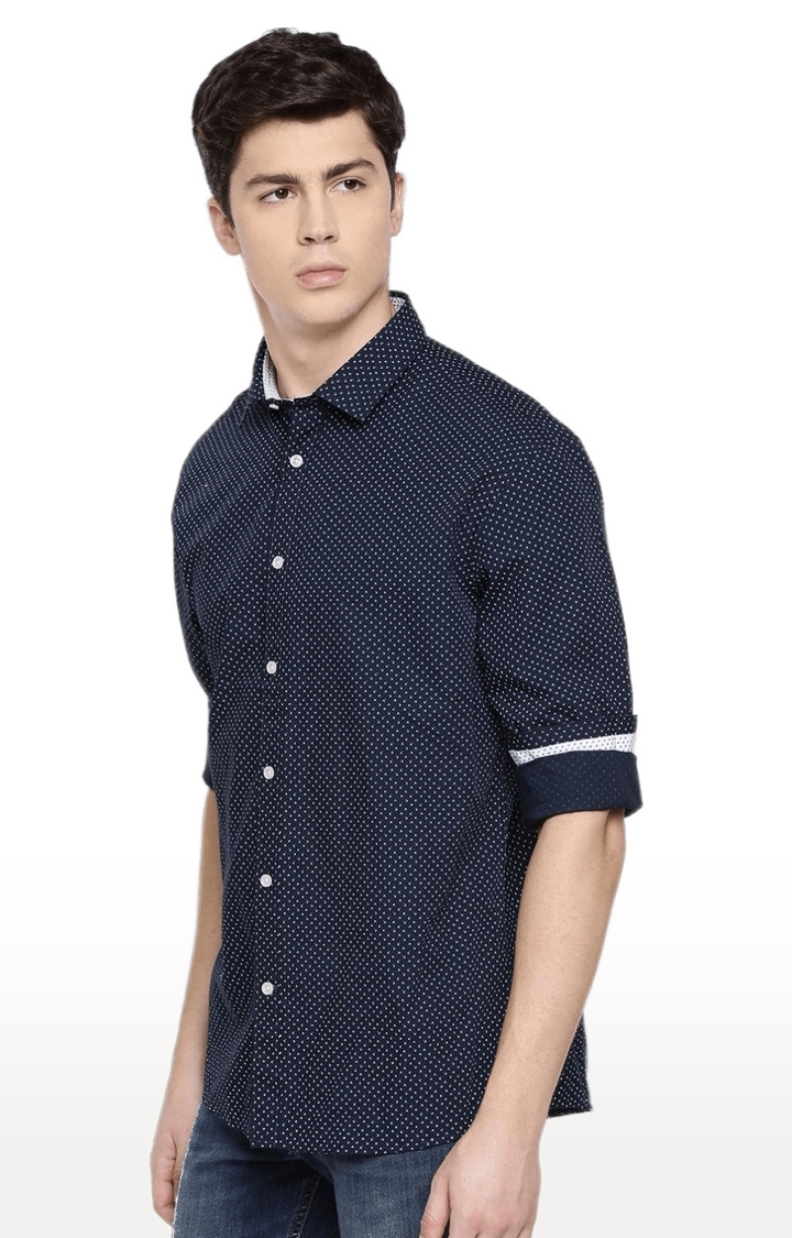 celio | Men's Blue Printed Casual Shirts 2