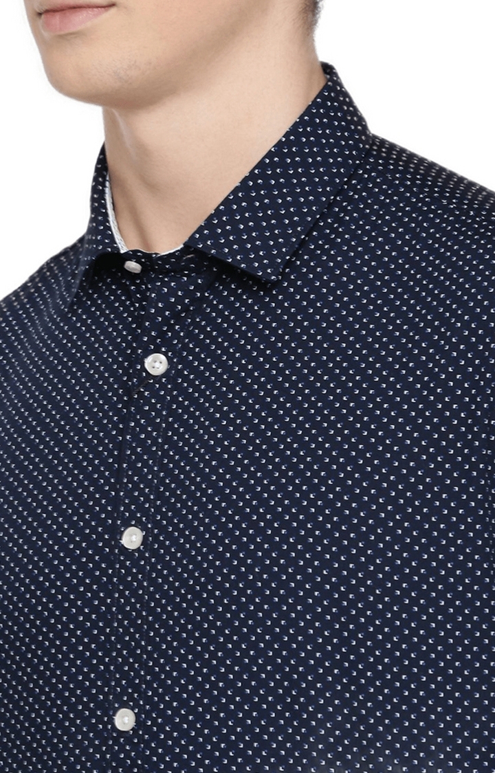 celio | Men's Blue Printed Casual Shirts 5
