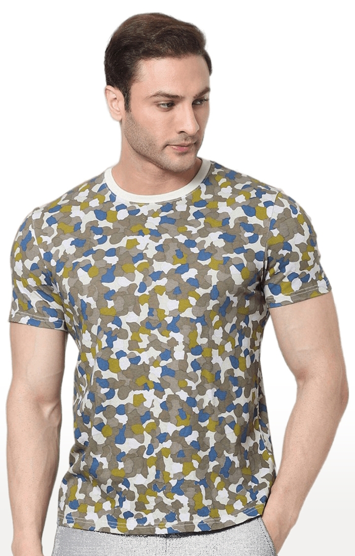 Men's Multi Printed Regular T-Shirts