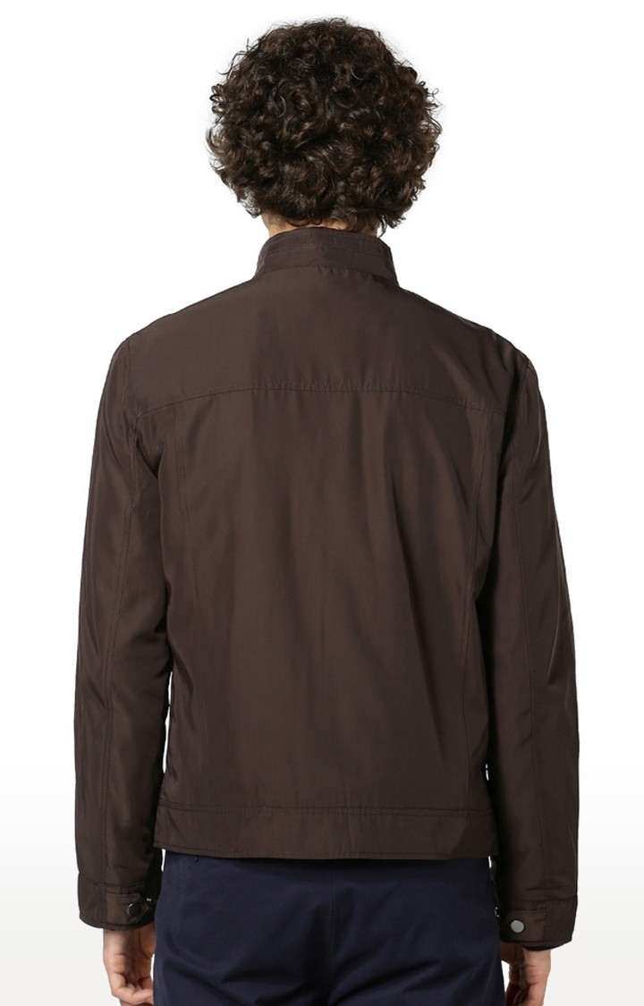 Men's Brown Solid Western Jackets