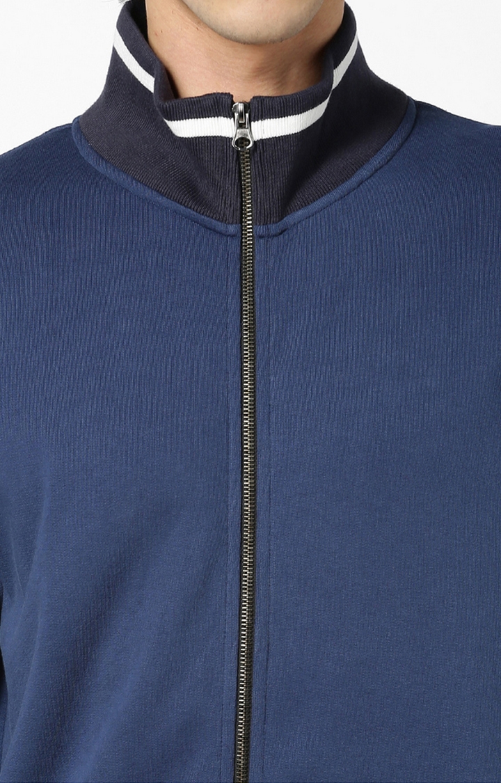 Men's Blue Colourblock Sweatshirts