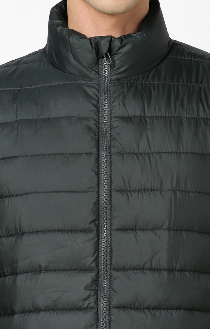 Men's Green Solid Bomber Jackets