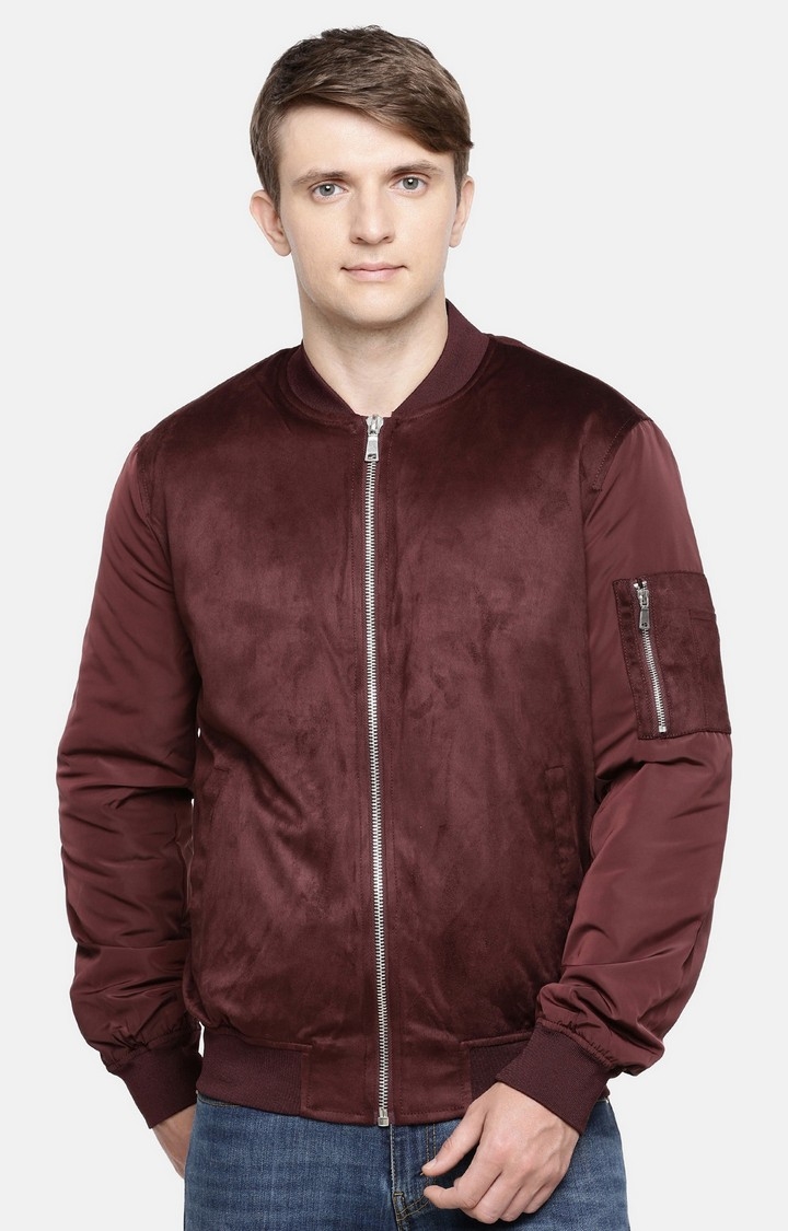 celio | Men's Red Solid Windcheater