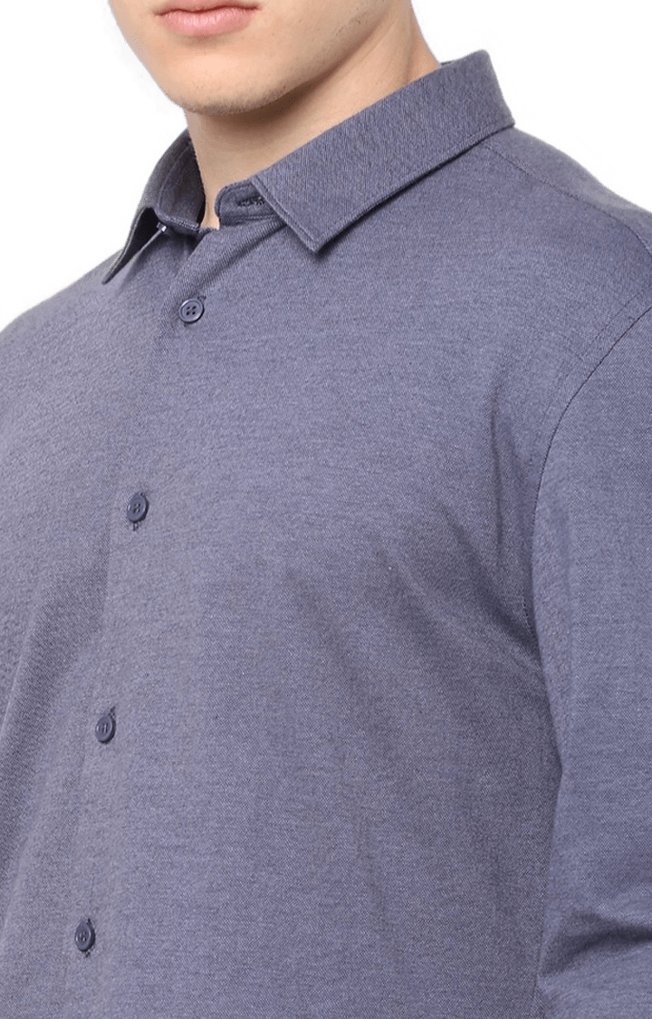 celio | Men's Grey Solid Casual Shirts 5