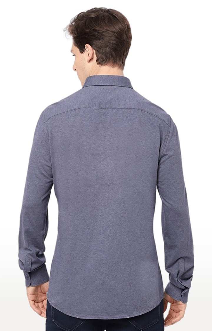 Men's Grey Solid Casual Shirts