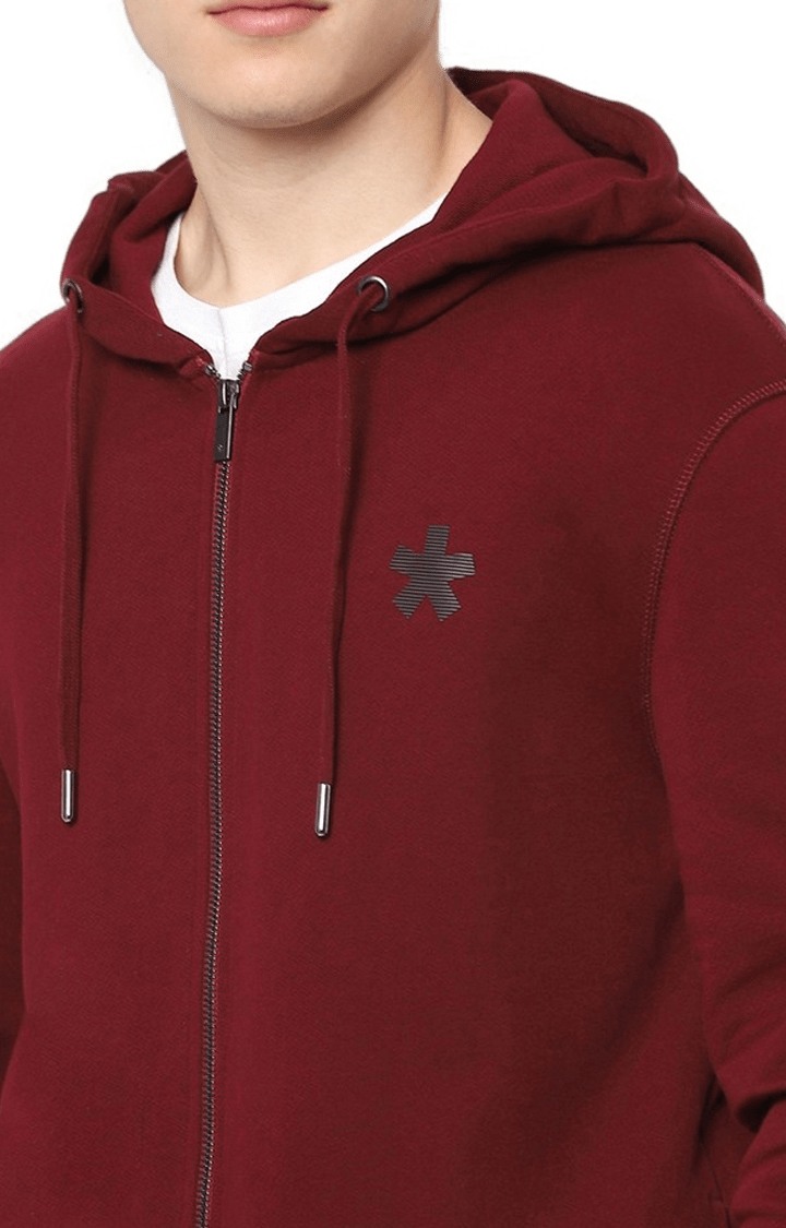 Men s Red Solid Hoodies