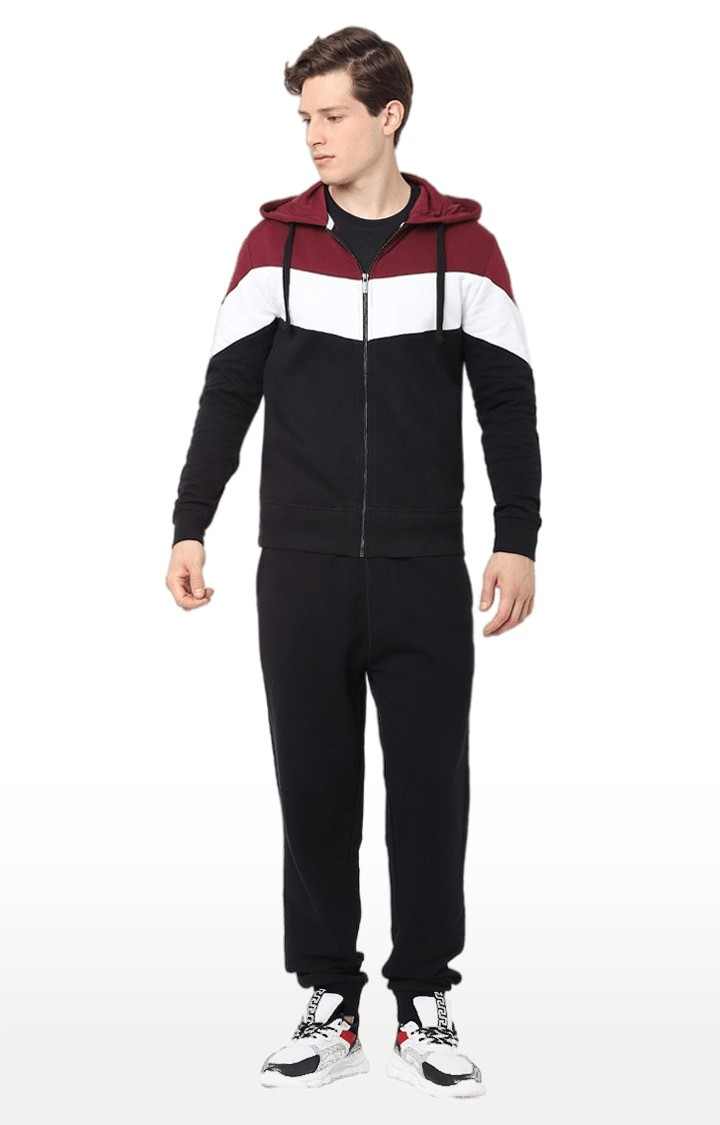 Men's Black Cotton Solid Casual Joggers