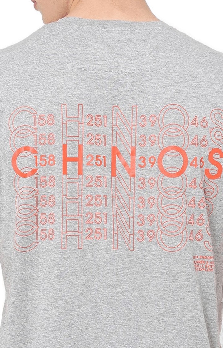 Men's Grey Melange Regular T-Shirts
