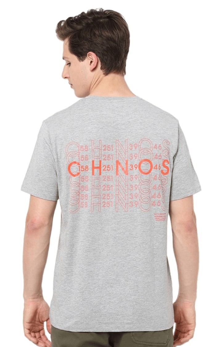 Men's Grey Melange Regular T-Shirts