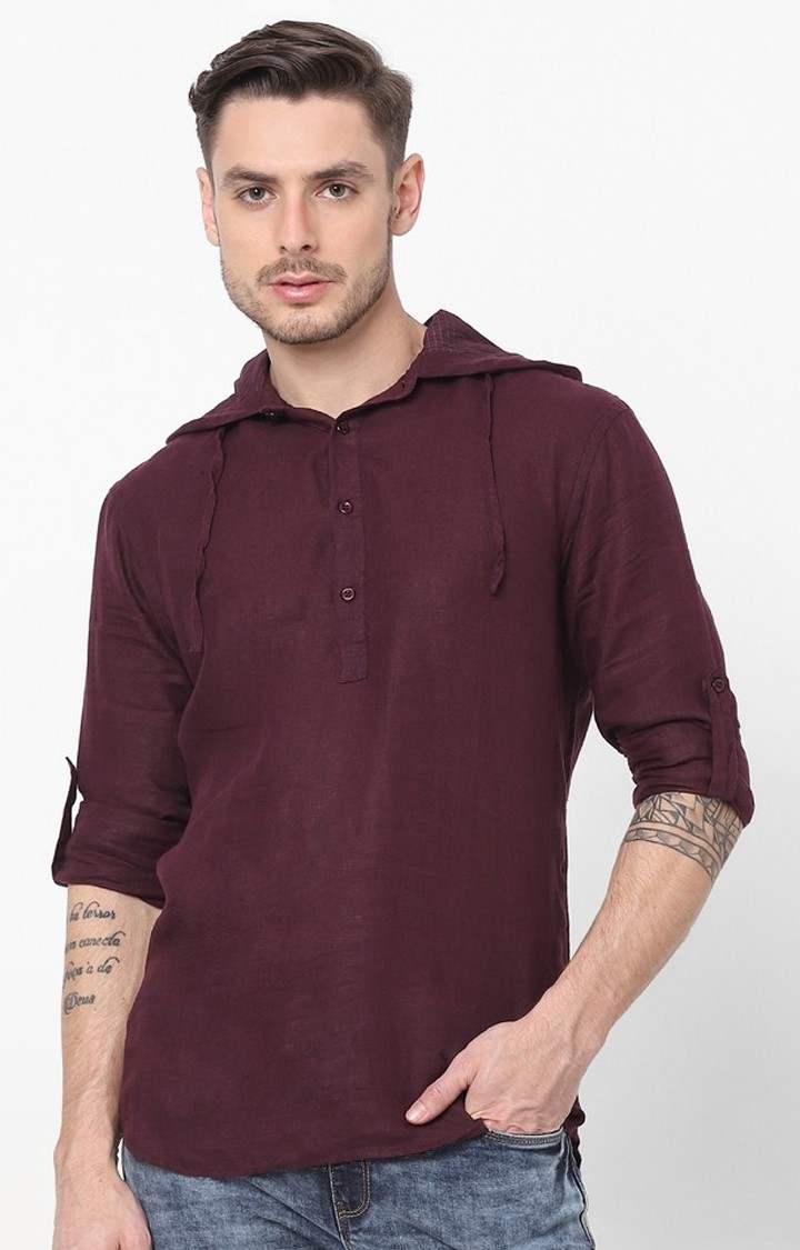 Men's Red Solid Sweatshirts