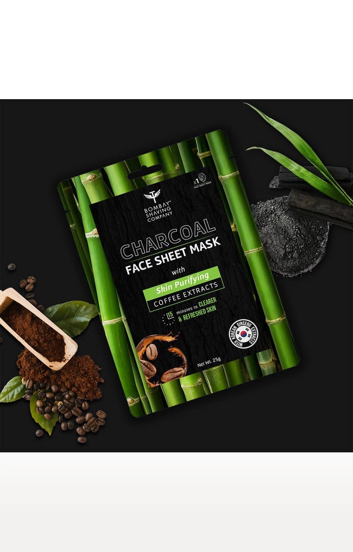 Charcoal Face Sheet Mask For (Pack of 5)