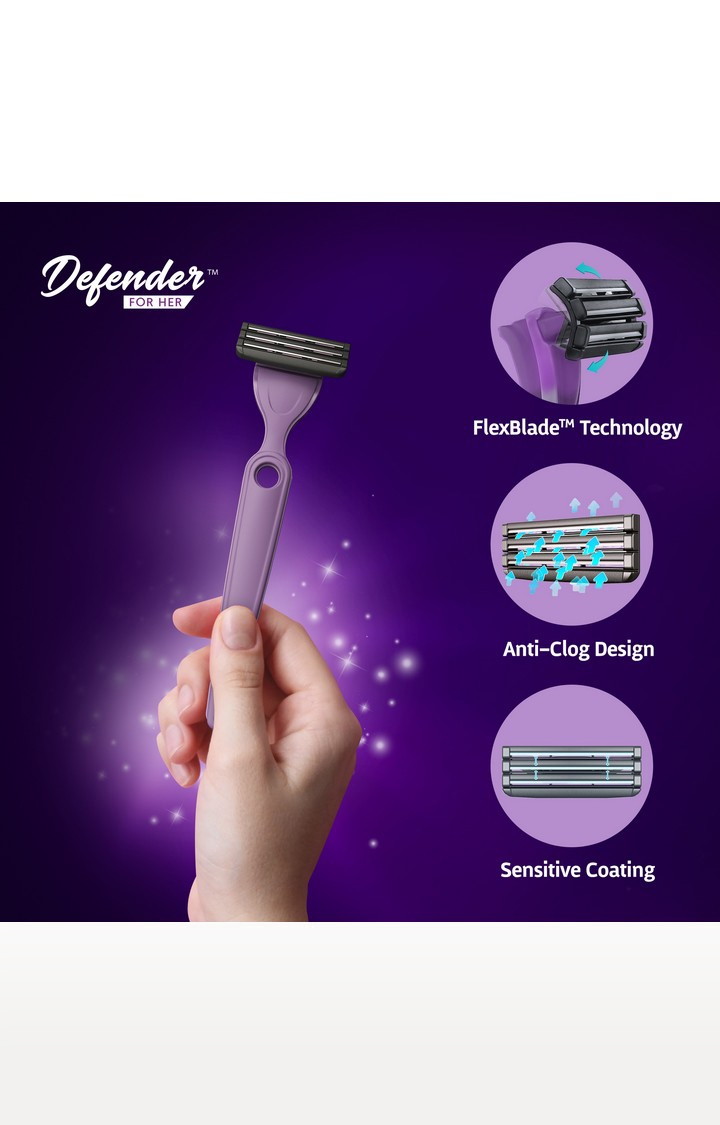 Bombay Shaving Company | Defender For Her Razor and Soothing Gel For Women 4