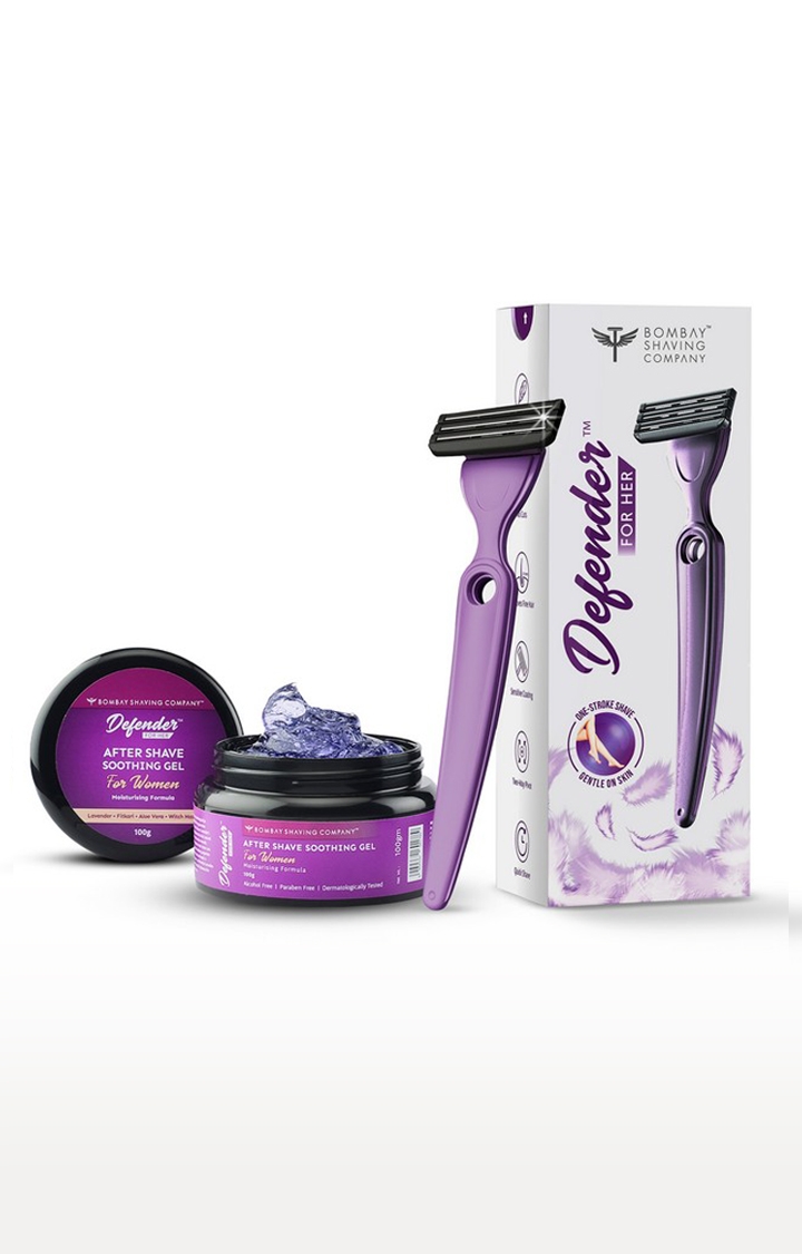 Bombay Shaving Company | Defender For Her Razor and Soothing Gel For Women 0