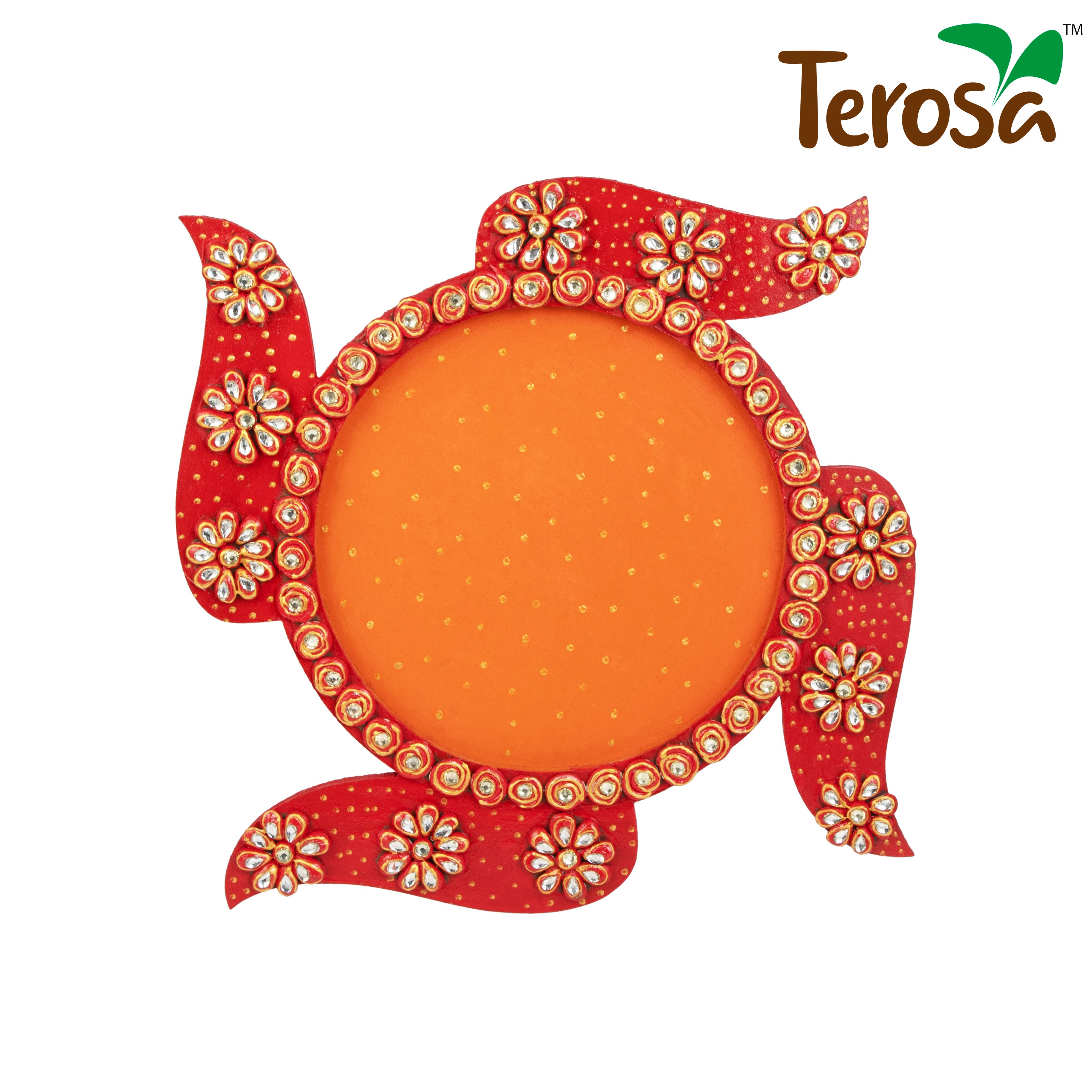 Terosa Swastik Pooja Thali Handicraft Wooden
