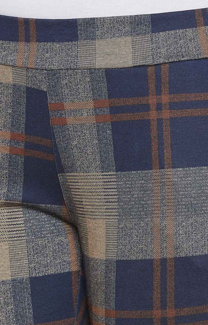 Blue Checked Chinos
