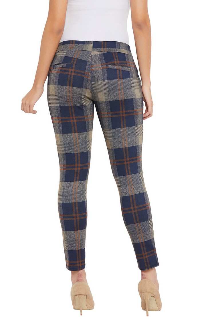 Blue Checked Chinos