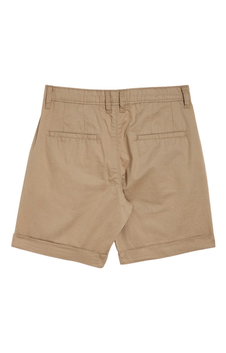 Crimsoune Club | Beige Solid Shorts 1