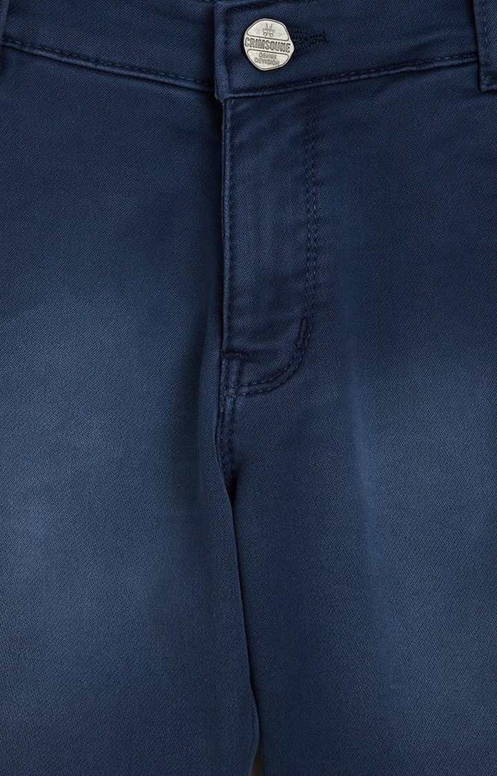 Crimsoune Club | Blue Solid Shorts 2