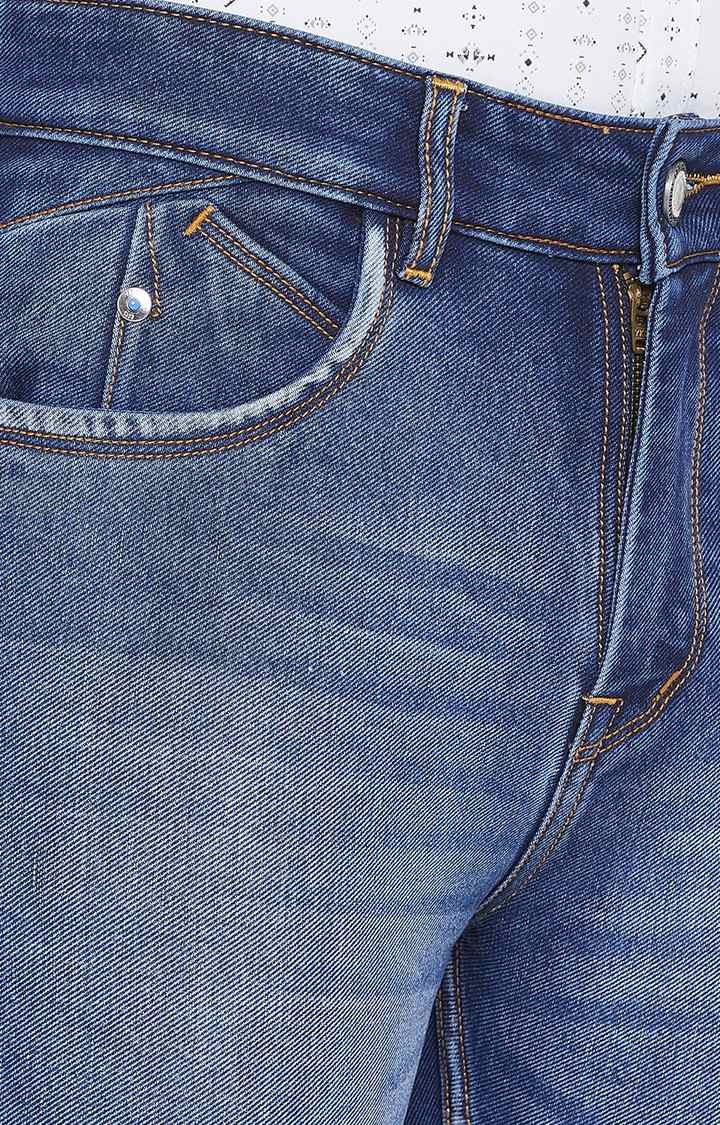 Blue Solid Jeans