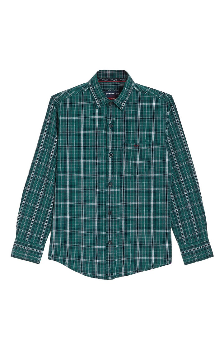 Green Checked Casual Shirt