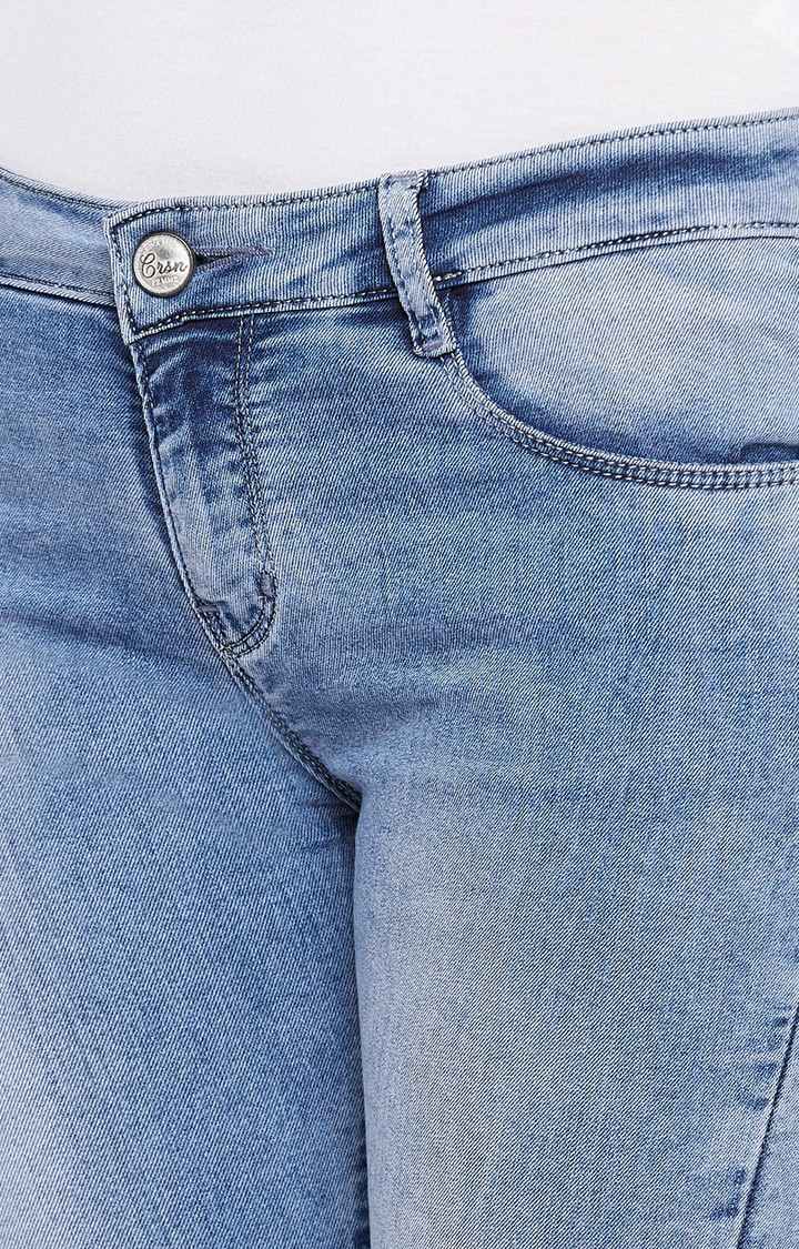 Blue Solid Jeans
