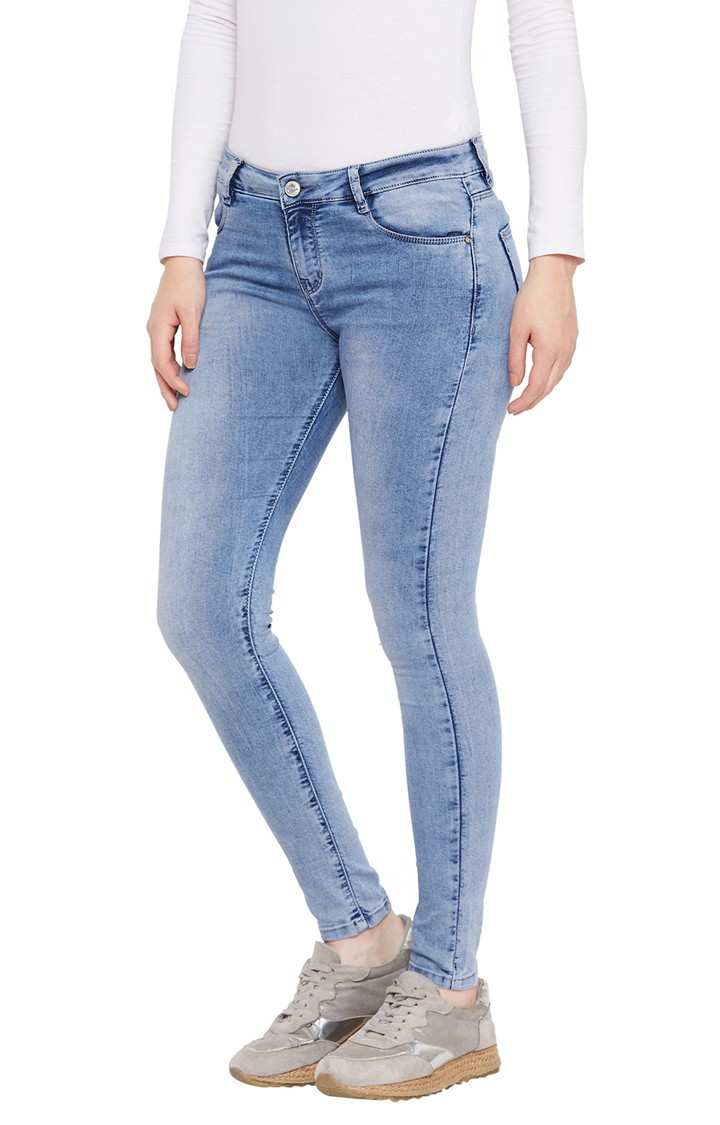Blue Solid Jeans