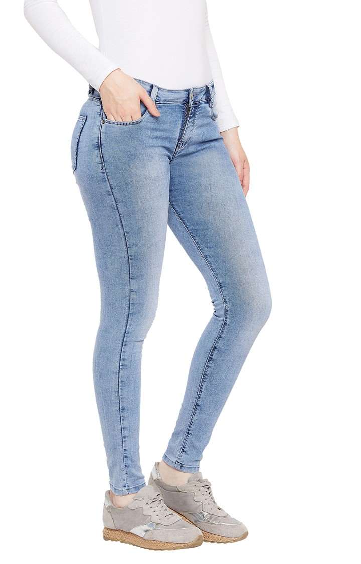 Blue Solid Jeans
