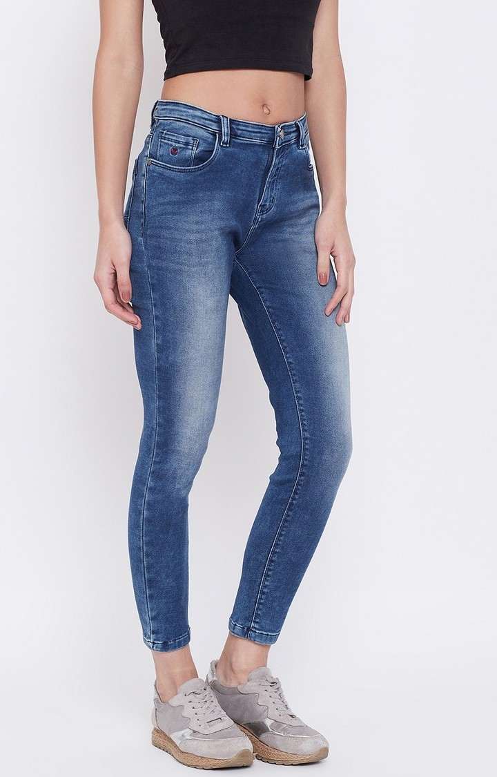 Blue Solid Jeans