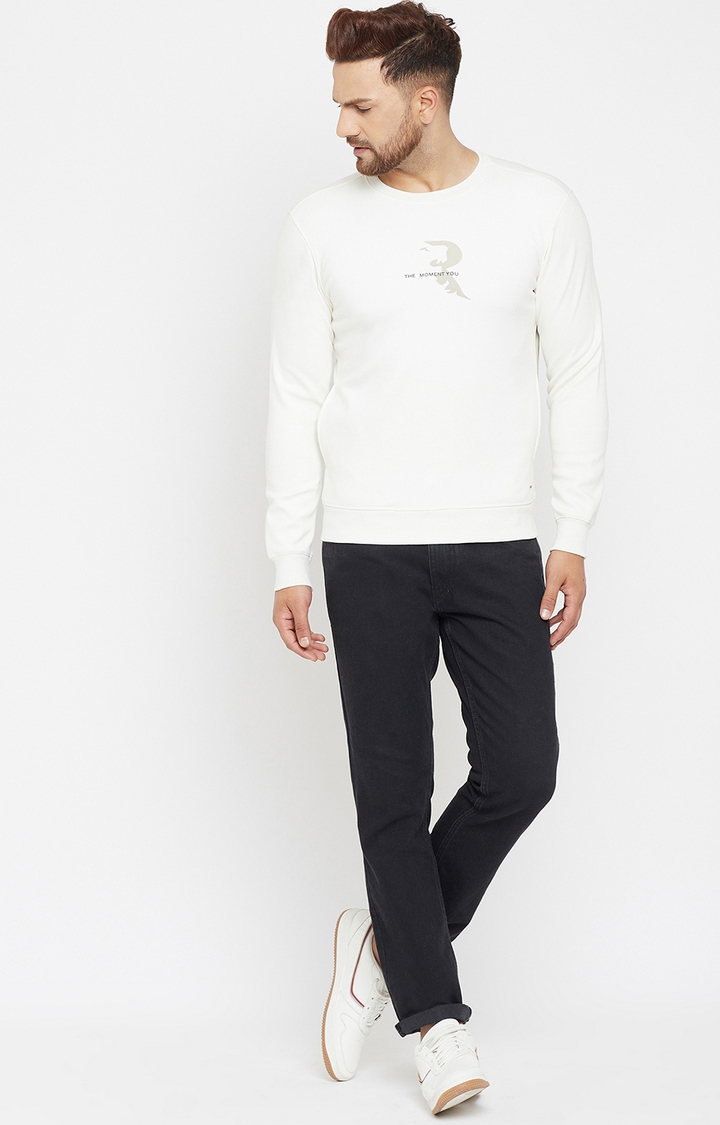 Crimsoune Club | White Printed Sweatshirts 1